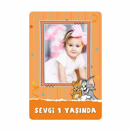 Tom and Jerry Temalı Doğum Günü Magneti